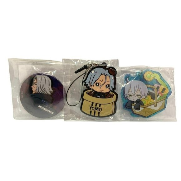 Tokyo Ghoul Anime Key Chains and Button Pin Badge set of 3 Renji Yomo - Picture 1 of 1